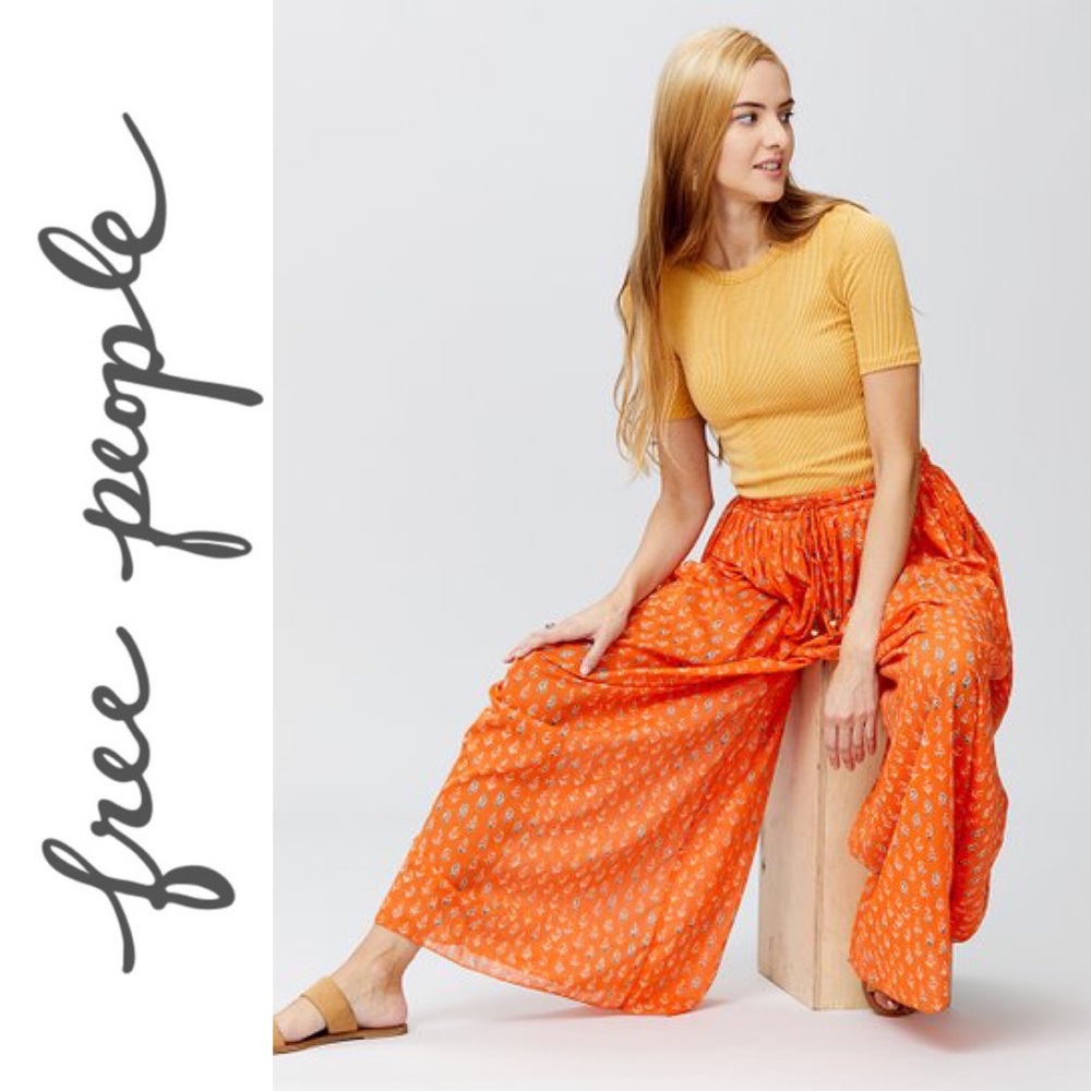 NWOT!! Free People Dream Time Orange Lounge pant
